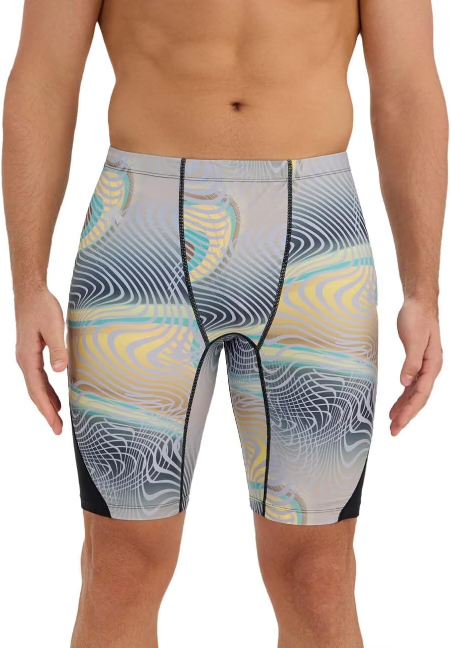 Swim Jammers for Men Athletic Training Endurance Swimsuit Durable Team Lap Swimming Racing Competition Swimwear - Image 2