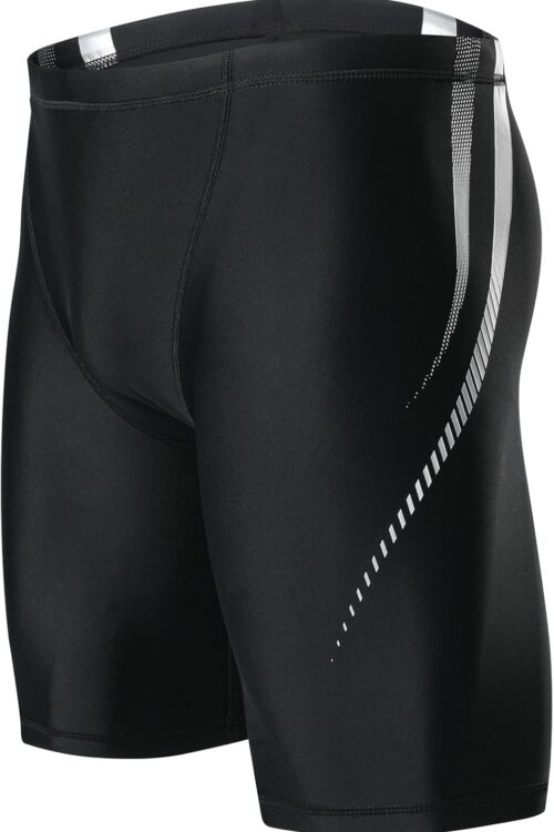 Mens-Swim-Jammers Athletic-Swimwear Quick-Dry-Shorts Durable-Team-Swimsuits - Drawstring Competition Swimming UPF50+