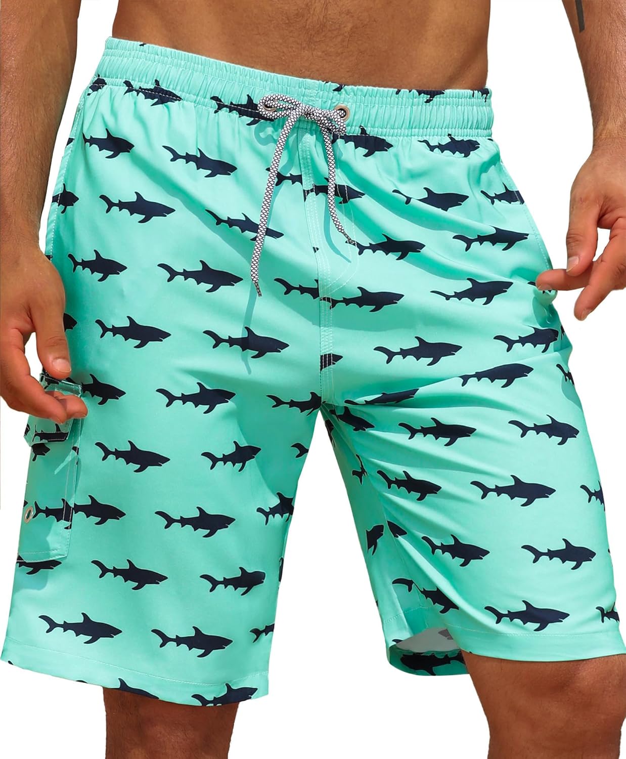 Men's Swim Trunks 9" Quick Dry Bathing Suit Big & Tall Beach Swimsuits