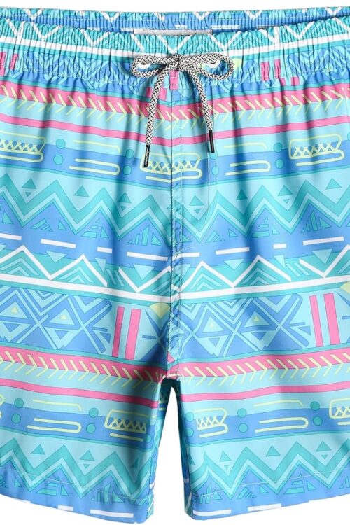 Mens Swim Trunks 5" Quick Dry Beach Shorts Bathing Suits with Mesh Lining Pockets